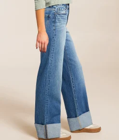 BKE Billie Wide Leg Stretch Cuffed Jean Collett Clearance