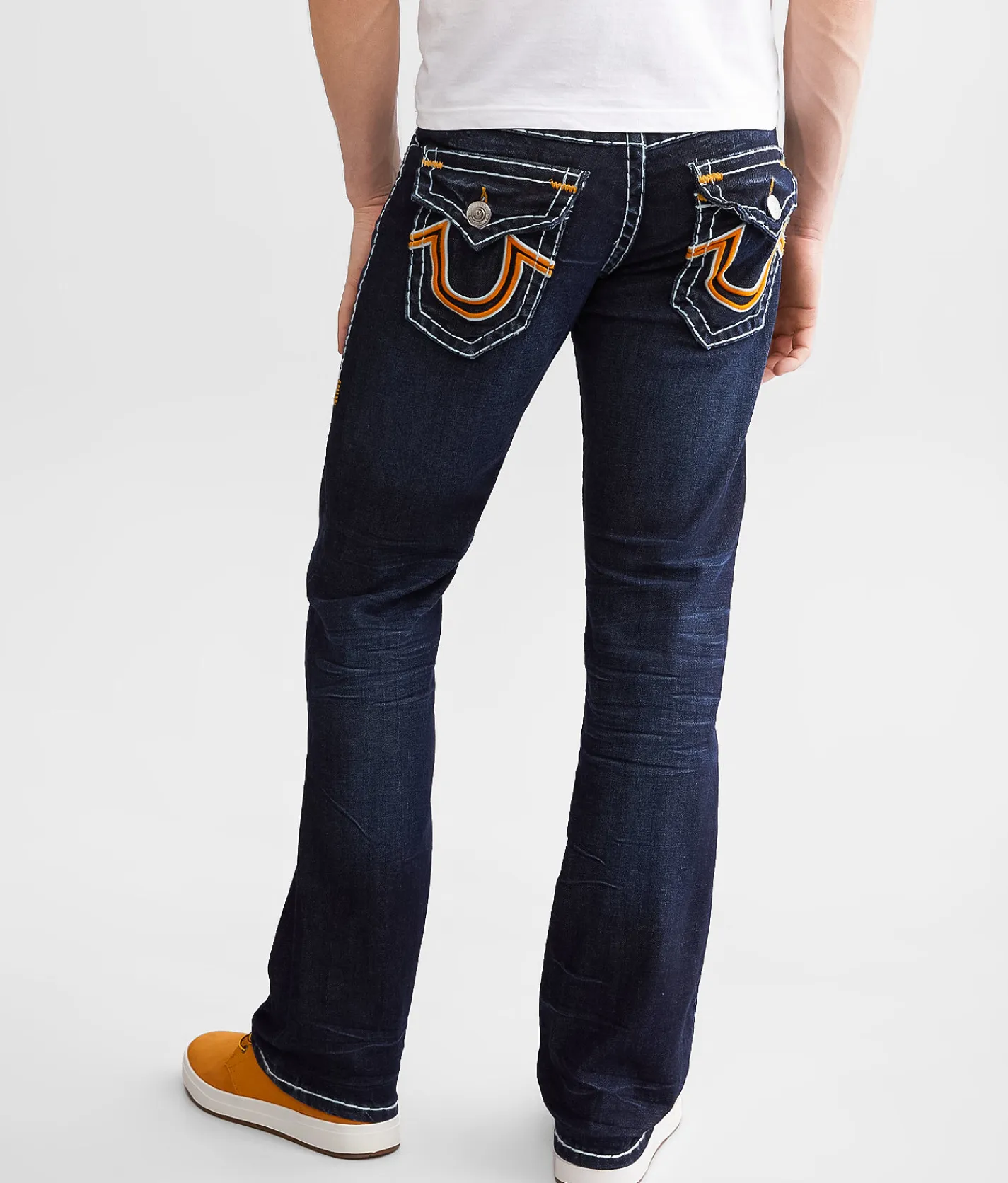 True Religion Billy Relaxed Boot Stretch Jean Dark Clear Water Hot