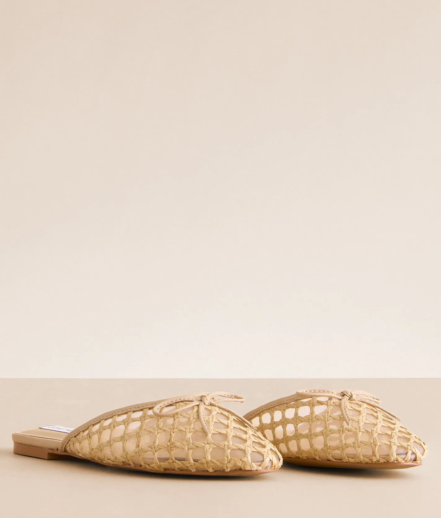 Steve Madden Birdee Mule Shoe Tan Raffia Hot