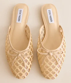 Steve Madden Birdee Mule Shoe Tan Raffia Hot