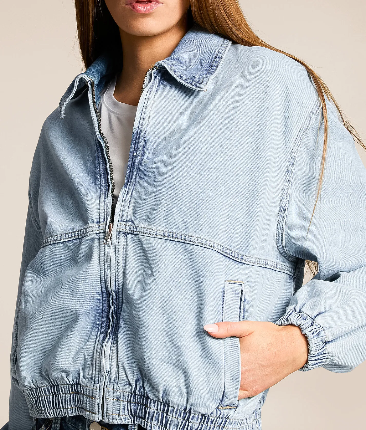 Free People Birdie Denim Jacket Mockingbird Discount