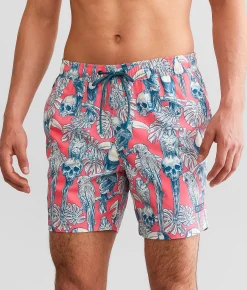 Bottoms|Swimwear | Sullen Birds Of Paradise Swim Trunks Multi Colored