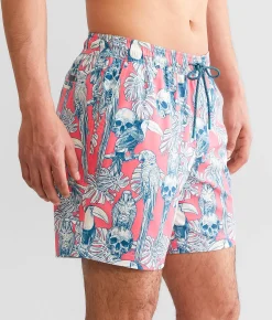 Bottoms|Swimwear | Sullen Birds Of Paradise Swim Trunks Multi Colored