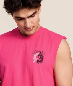 Sullen Birds Of Paradise Tank Top Pink Peacock