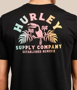 Tops|Graphic T-Shirts | Hurley Birds Of Paradise T-Shirt Black