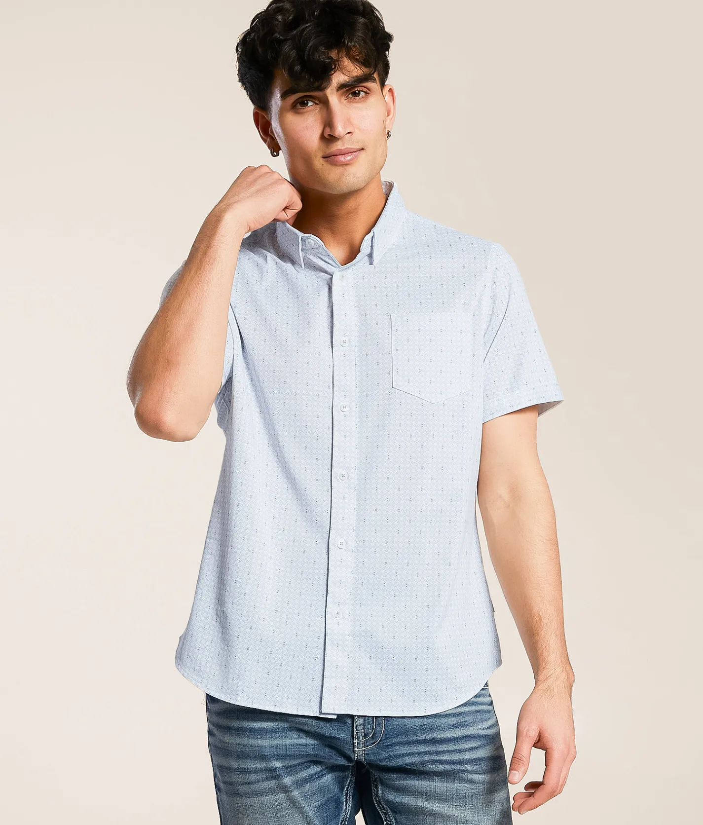 Tops | 7Diamonds Bishop Performance Stretch Shirt White