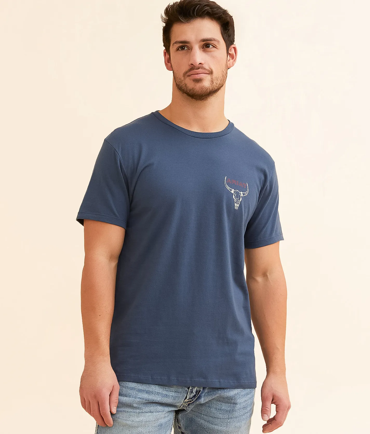 Graphic T-Shirts | Ariat Bison Bureau T-Shirt Blue Dusk