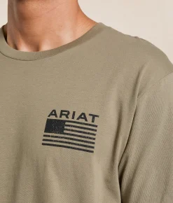 Ariat Bison Flag T-Shirt Fallen Rock New