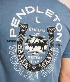 Tops|Graphic T-Shirts | Pendleton Bison Horseshoe T-Shirt Slate