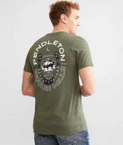 Pendleton Bison Horseshoe T-Shirt Military Green Discount