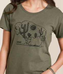 Ariat Bison Nightscape T-Shirt Artichoke Outlet