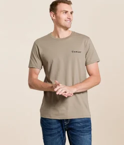 Tops|Graphic T-Shirts | Ariat Bison Stamp Shield T-Shirt Winter Twig