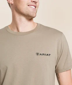 Tops|Graphic T-Shirts | Ariat Bison Stamp Shield T-Shirt Winter Twig