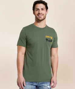 Pendleton Bison Stamp T-Shirt Military Green New