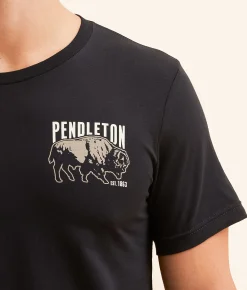Graphic T-Shirts | Pendleton Bison Stamp T-Shirt Forest