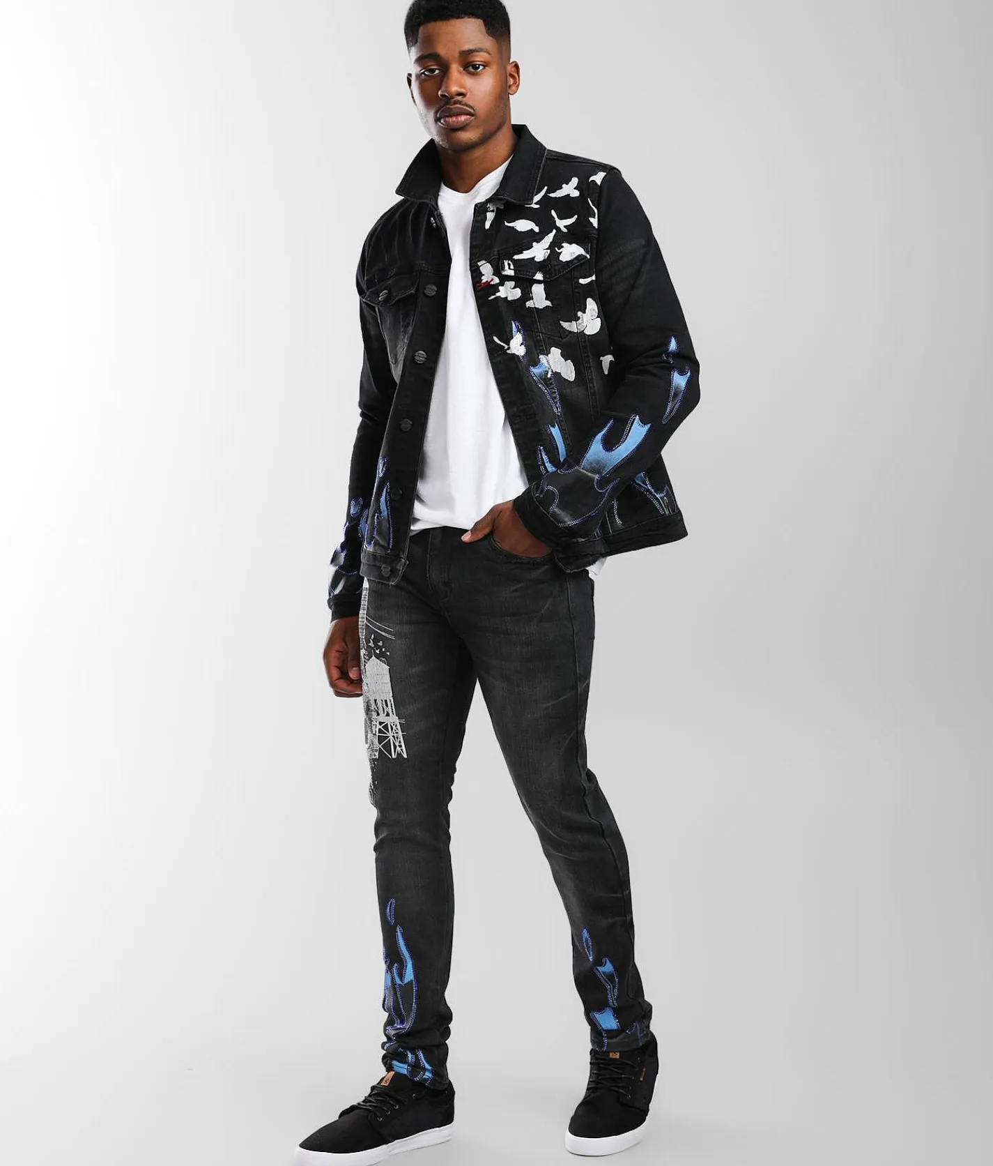 Industrial Indigo bird Skinny Stretch Jean Black Outlet