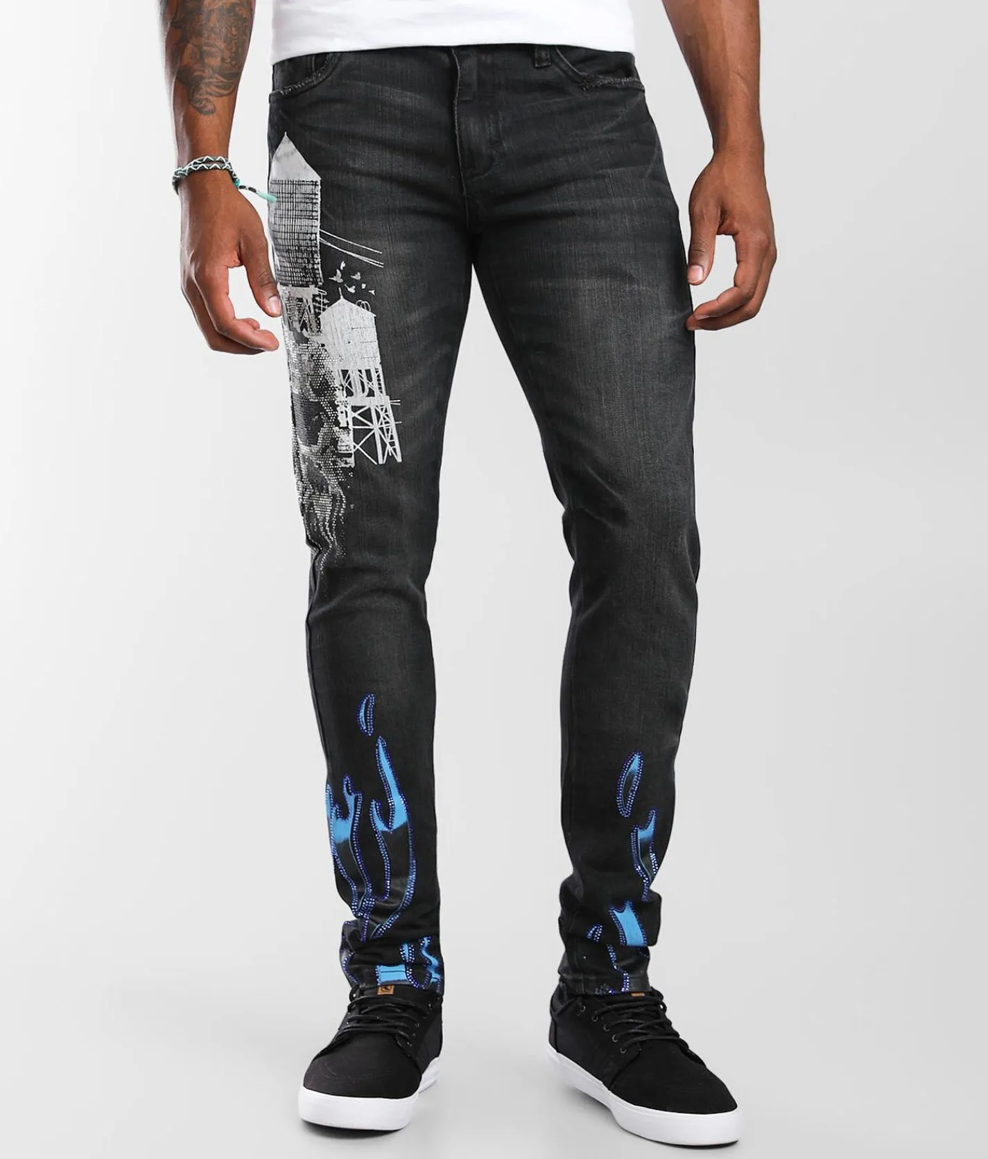 Industrial Indigo bird Skinny Stretch Jean Black Outlet