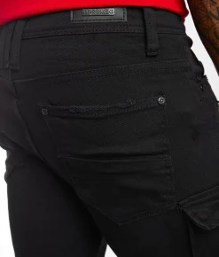 Sale Jeans|Bottoms | PREME Cargo Skinny Stretch Jean Black