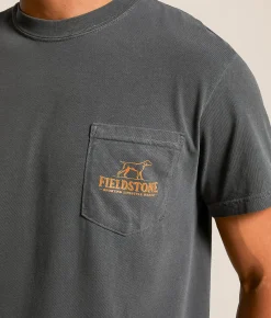 Fieldstone Black Lab Blind T-Shirt Pepper Clearance