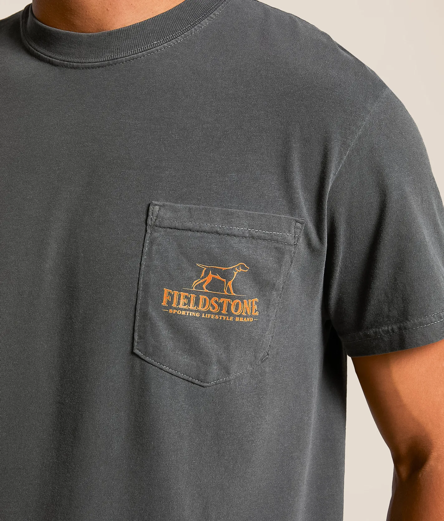 Fieldstone Black Lab Blind T-Shirt Pepper Clearance