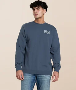 Tops | Old Row Black Lab Pullover Storm Blue