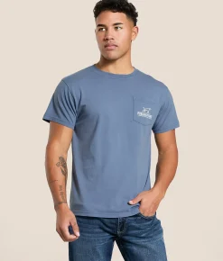 Tops|Graphic T-Shirts | Fieldstone Black Labrador Splash T-Shirt Blue Jean