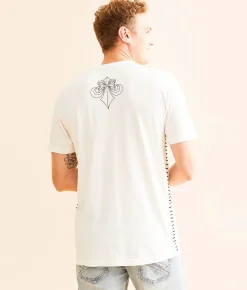 Affliction Black Night T-Shirt Vintage White Reactive New
