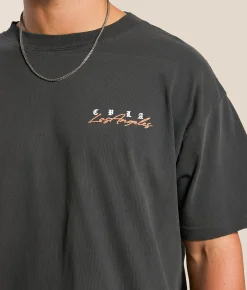 Graphic T-Shirts | CVLA Black Panther T-Shirt Black Pigment Wash
