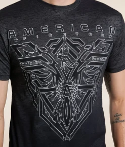 American Fighter Black Rock T-Shirt Black Mass Sale