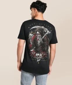 Tops|Graphic T-Shirts | Affliction Blackwater Path T-Shirt Obsidian