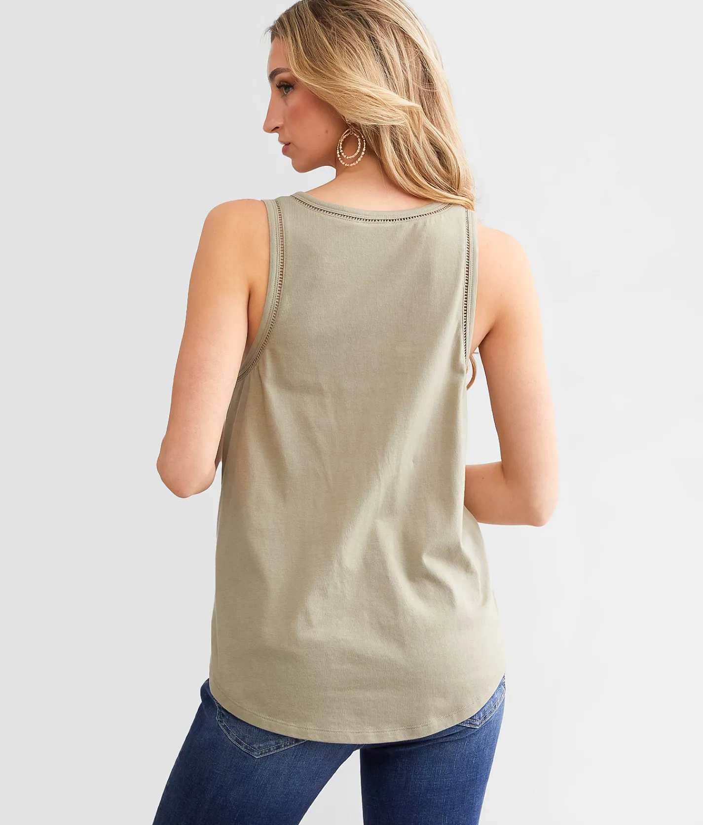 White Crow Blair Lace Trim Tank Top Raspberry Sorbet