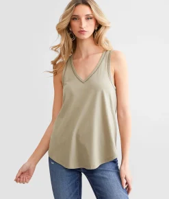White Crow Blair Lace Trim Tank Top Raspberry Sorbet