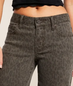 Jeans|Bottoms | HIDDEN Blake Cheetah Dad Stretch Jean Brown Cheetah