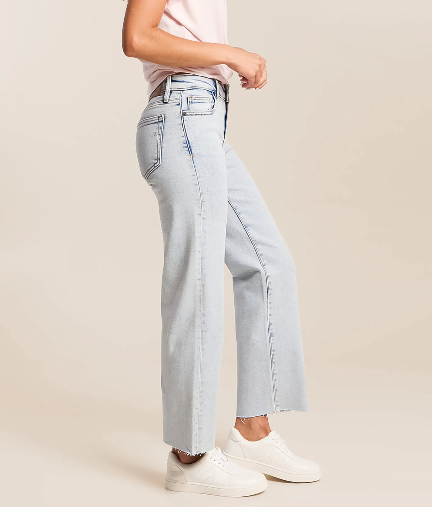 HIDDEN Blake Cropped Straight Stretch Jean Lake Tahoe Hot