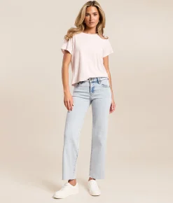 HIDDEN Blake Cropped Straight Stretch Jean Lake Tahoe Hot