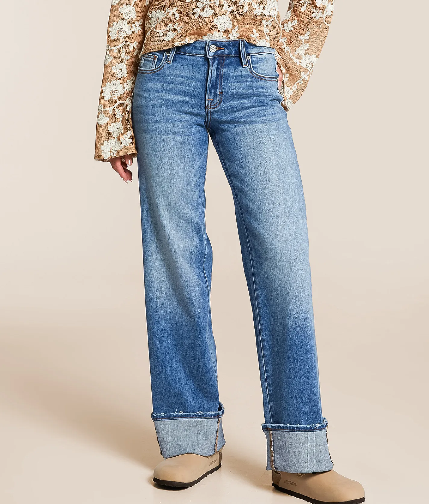 Jeans|Bottoms | HIDDEN Blake Dad Stretch Cuffed Jean Pismo