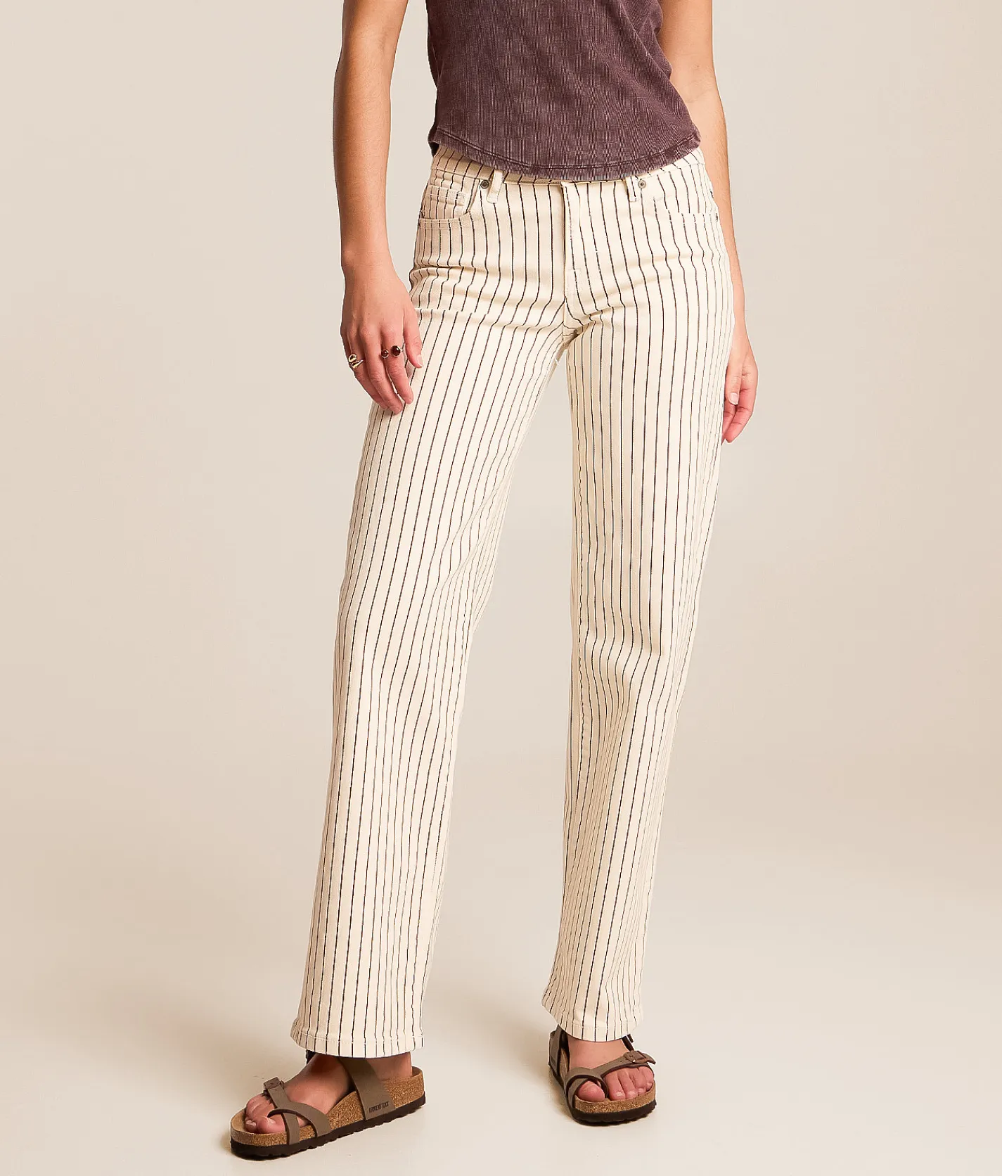 Bottoms | HIDDEN Blake Dad Striped Stretch Jean Brown Stripe