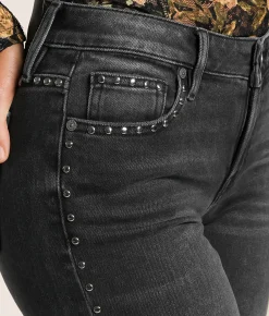 HIDDEN Blake Studded Comfort Flare Stretch Jean Black Studs Sale