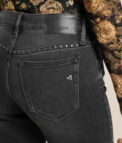 Bottoms | HIDDEN Blake Studded Comfort Flare Stretch Jean Black Studs