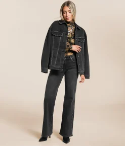 Bottoms | HIDDEN Blake Studded Comfort Flare Stretch Jean Black Studs