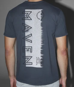 Maven Co-op Blasted Block T-Shirt Dark Shadow New