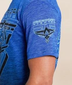 Tops | American Fighter Bleakwood T-Shirt Ink Blue Tetris