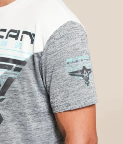 American Fighter Bleakwood T-Shirt Heather Grey White