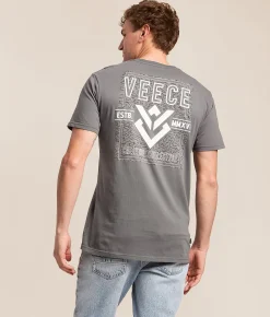 Tops|Graphic T-Shirts | Veece Block Atlas T-Shirt Blue Grey