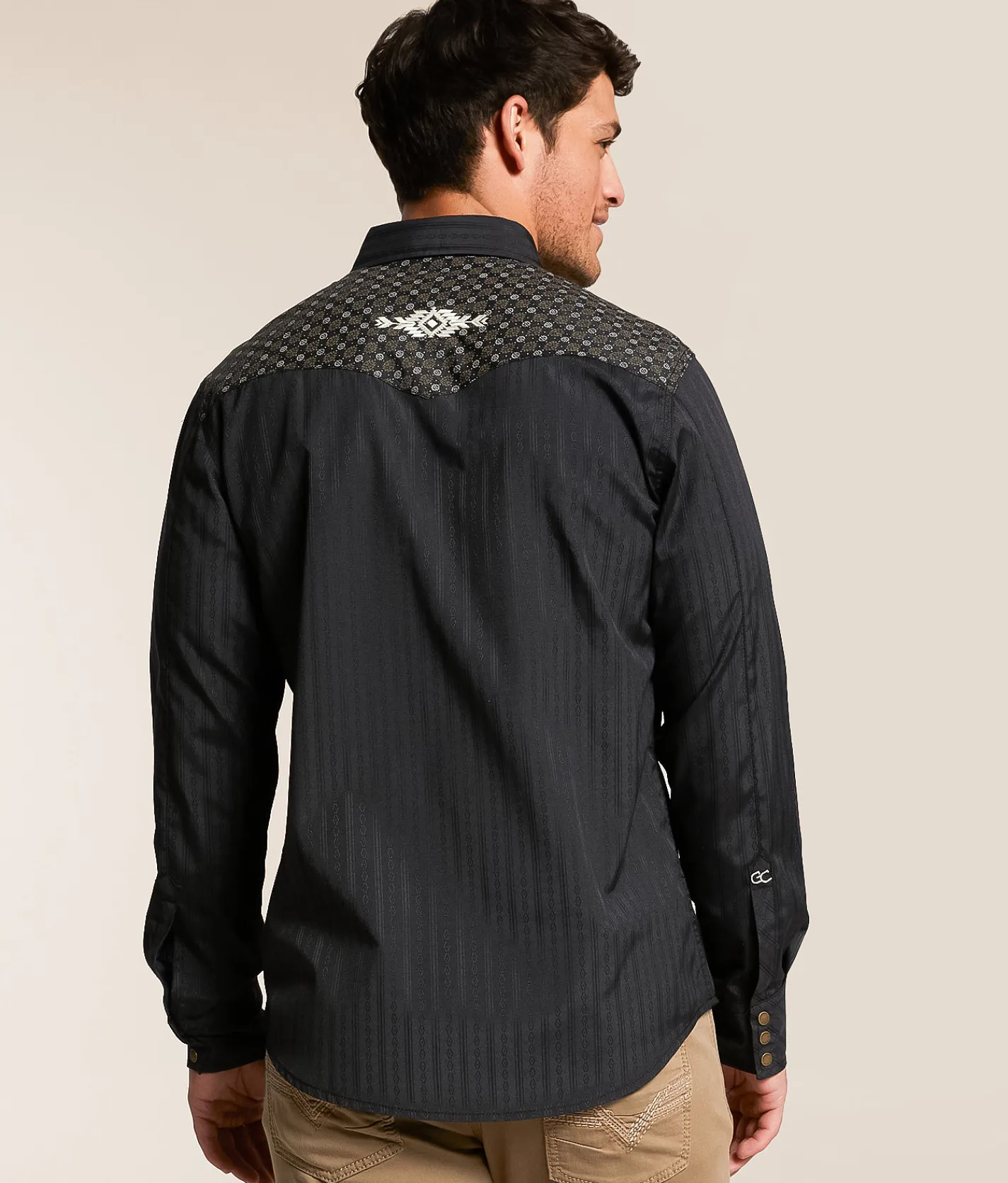 Gentry County Blocked Athletic Shirt Black Brown Clearance