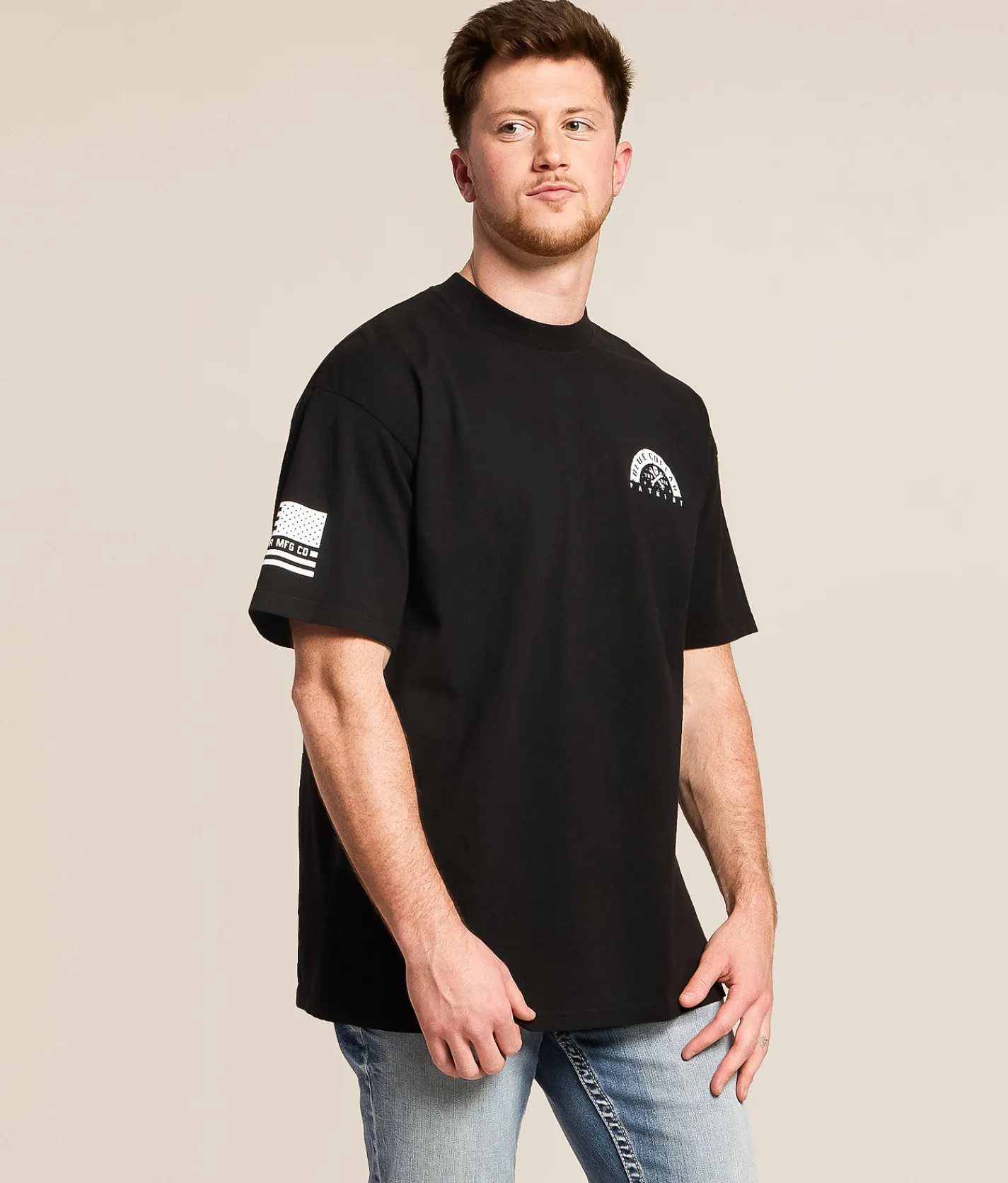 Howitzer Blue Collar Arched T-Shirt Black New