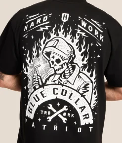Howitzer Blue Collar Arched T-Shirt Black New