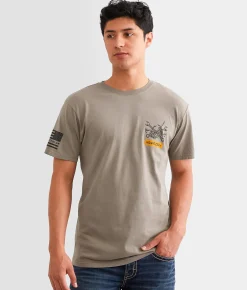 Graphic T-Shirts | Howitzer Blue Collar Blood Sweat Pride T-Shirt Moon Mist