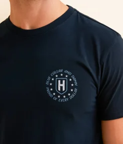 Howitzer Blue Collar Born Tough T-Shirt Obsidian New
