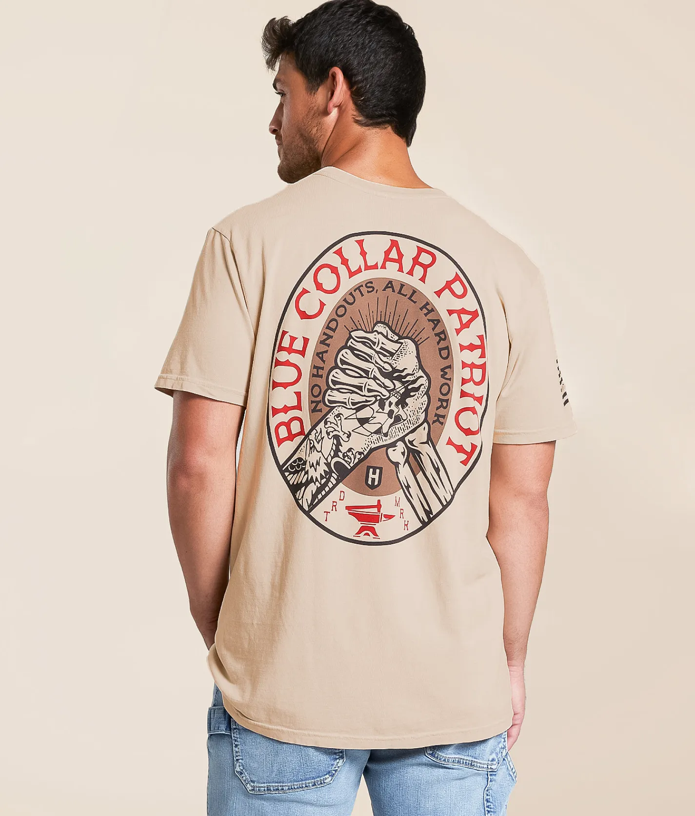 Tops|Graphic T-Shirts | Howitzer Blue Collar Bound By Blood T-Shirt Peyote